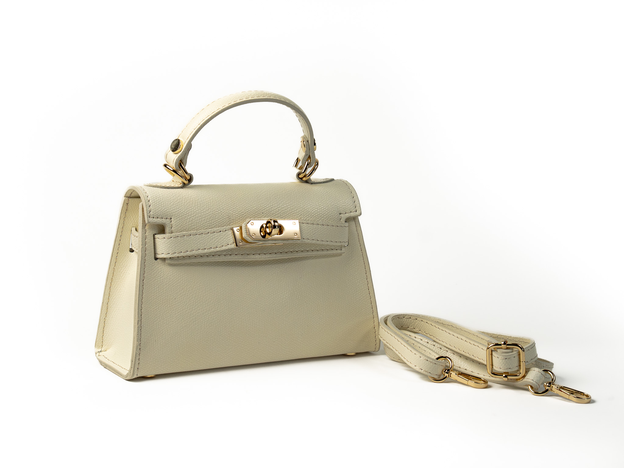 TOREBKA SERENA SKÓRZANA BEŻOWA - obrazek 2