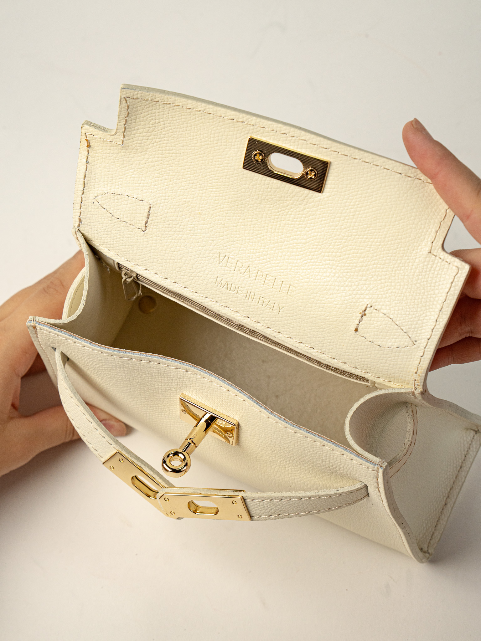 TOREBKA SERENA SKÓRZANA BEŻOWA - obrazek 5