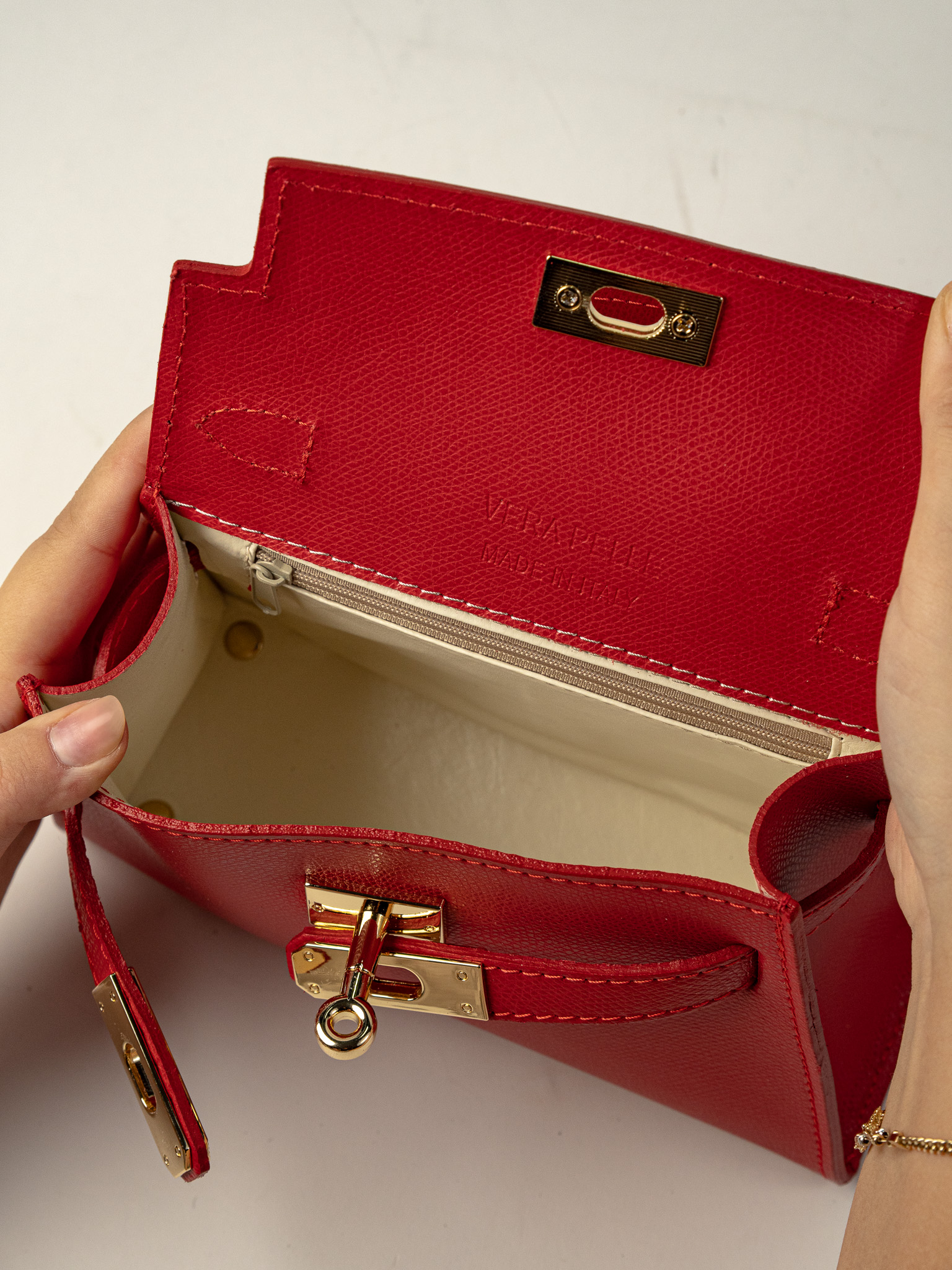 TOREBKA SERENA SKÓRZANA CZERWONA - obrazek 5