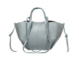 TOREBKA POLA MAŁA SKÓRZANA BŁĘKITNA