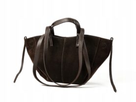 TOREBKA CELIA MAŁA ZAMSZOWA CZEKOLADOWA