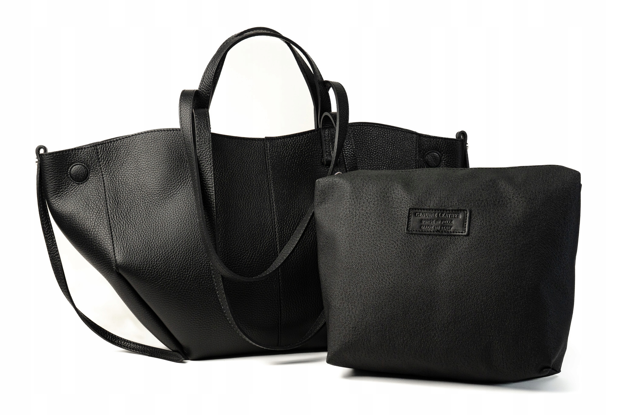 TOREBKA CELIA DUŻA SKÓRZANA CZARNA - obrazek 4