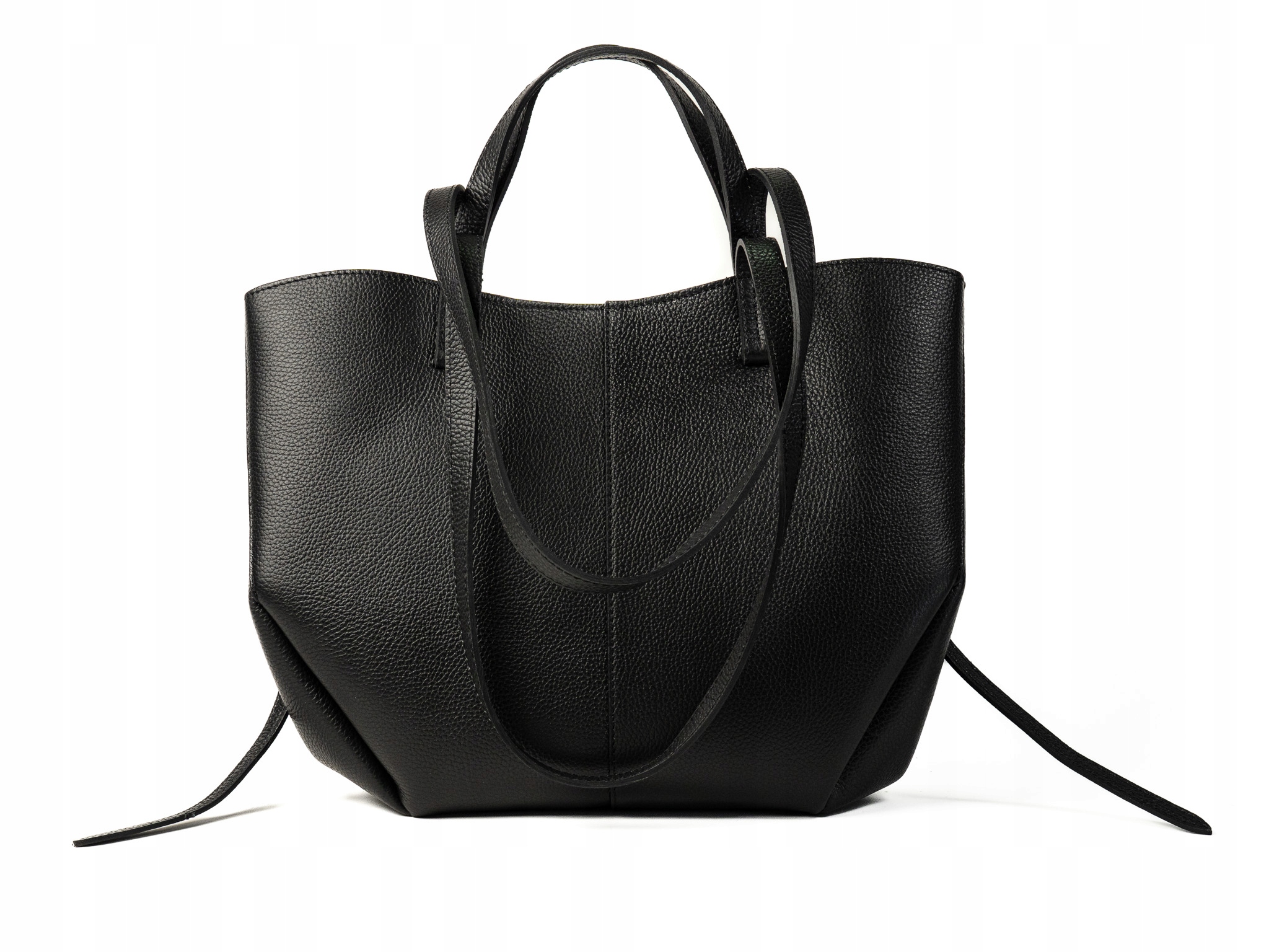 TOREBKA CELIA DUŻA SKÓRZANA CZARNA - obrazek 2