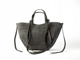 TOREBKA POLA MAŁA ZAMSZOWA SZARO-NIEBIESKA