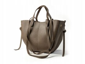 TOREBKA POLA MAŁA SKÓRZANA CIEMNY TAUPE