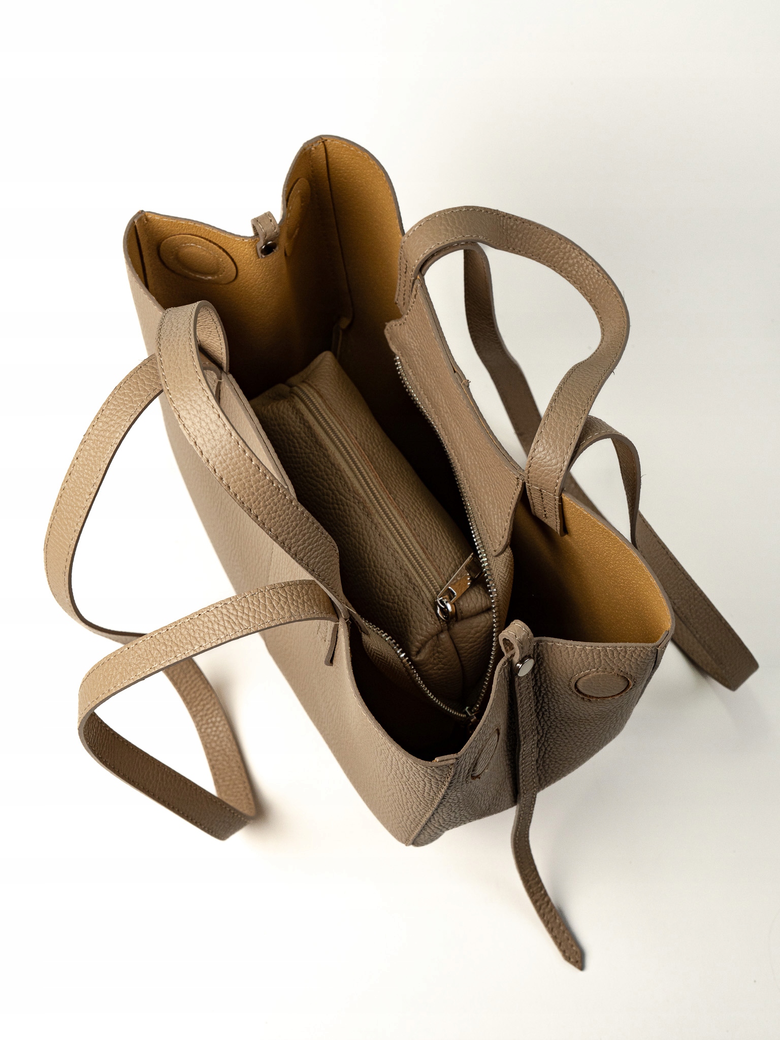 TOREBKA CELIA MAŁA SKÓRZANA TAUPE - obrazek 5