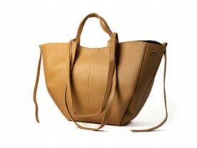 TOREBKA POLA DUŻA SKÓRZANA PIASKOWA