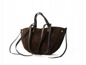 TOREBKA POLA MAŁA ZAMSZOWA CZEKOLADOWA