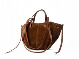 TOREBKA POLA MAŁA ZAMSZOWA COGNAC