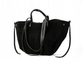 TOREBKA POLA DUŻA ZAMSZOWA CZARNA