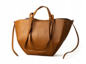 TOREBKA POLA DUŻA SKÓRZANA JASNY CAMEL