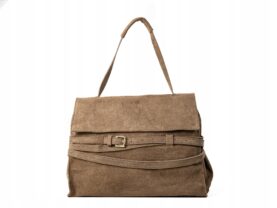 TOREBKA AREZZO DUŻA ZAMSZOWA TAUPE