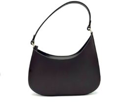 TOREBKA LUNO ŚREDNIA SKÓRZANA CZEKOLADOWA