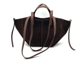 TOREBKA CELIA MAŁA ZAMSZOWA COGNAC