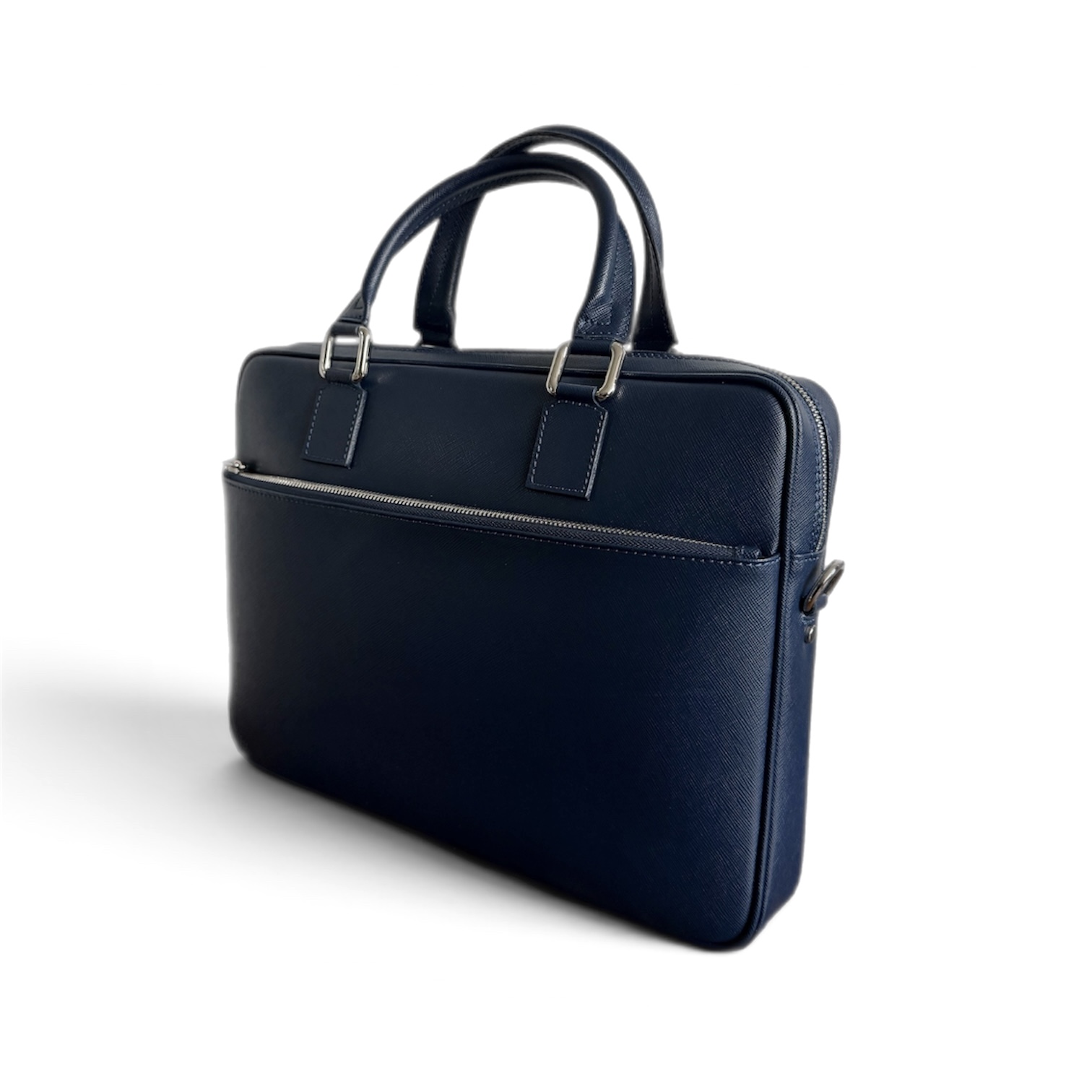 TORBA NA LAPTOP NERO SKÓRZANA GRANATOWA - obrazek 4
