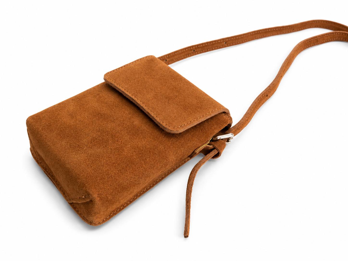 TOREBKA GILARDINI ZAMSZOWA COGNAC - obrazek 2