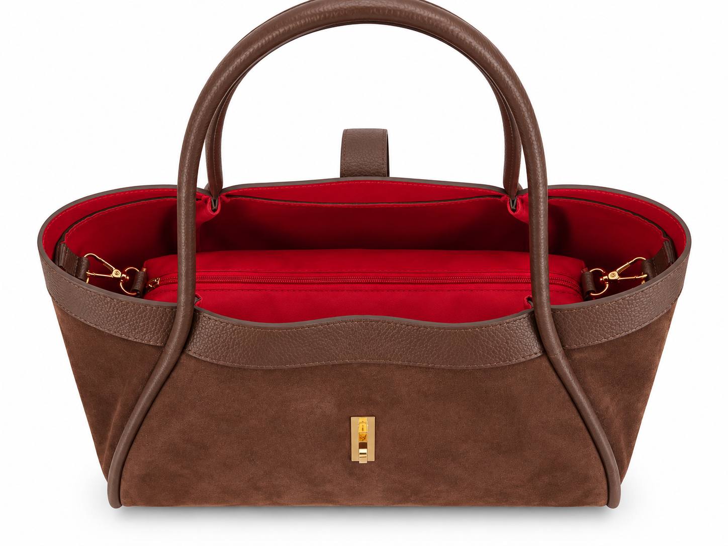 TOREBKA FIORE ZAMSZOWA COGNAC - obrazek 4