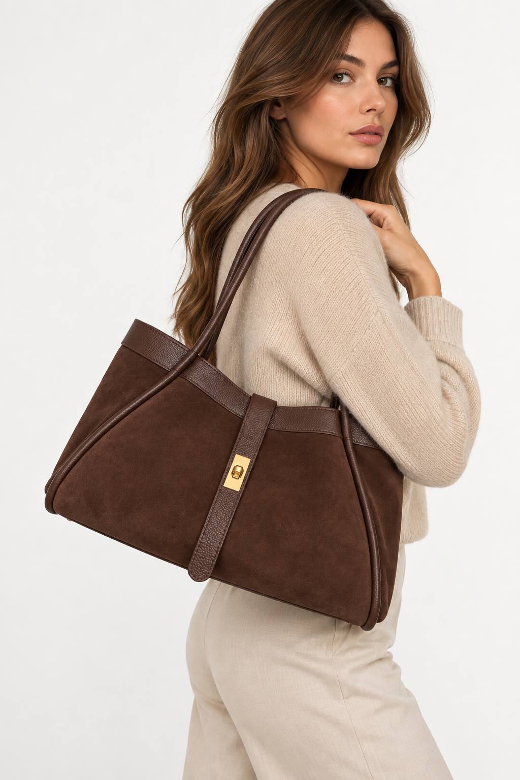 TOREBKA FIORE ZAMSZOWA COGNAC - obrazek 6