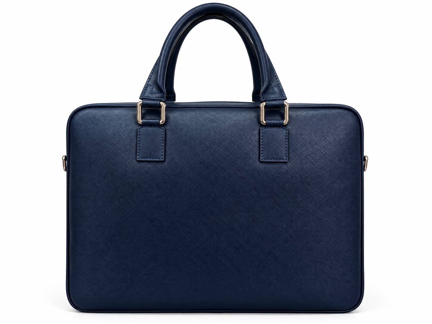 TORBA NA LAPTOP ALTO SKÓRZANA GRANATOWA - obrazek 3