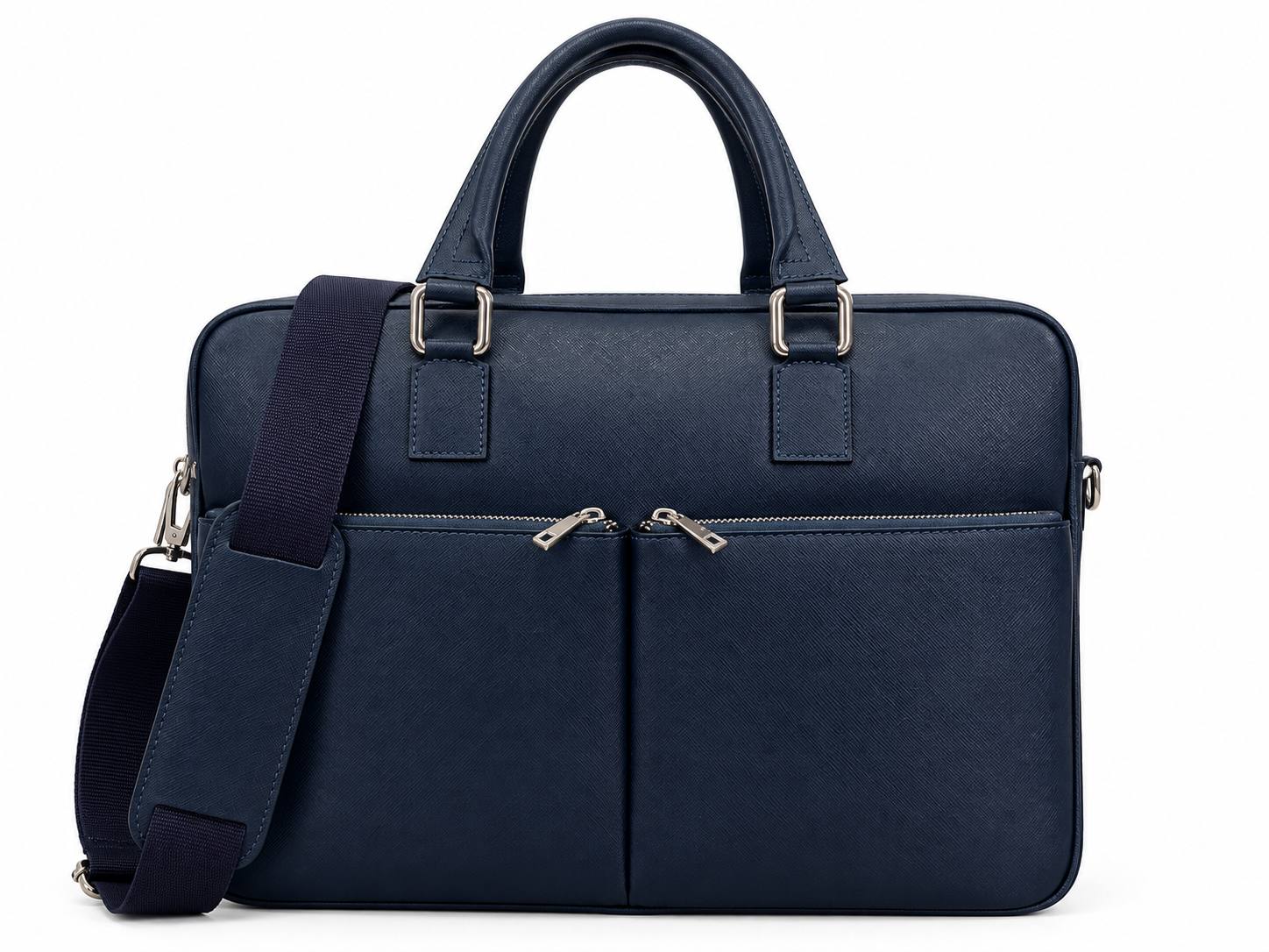 TORBA NA LAPTOP ALTO SKÓRZANA GRANATOWA - obrazek 7
